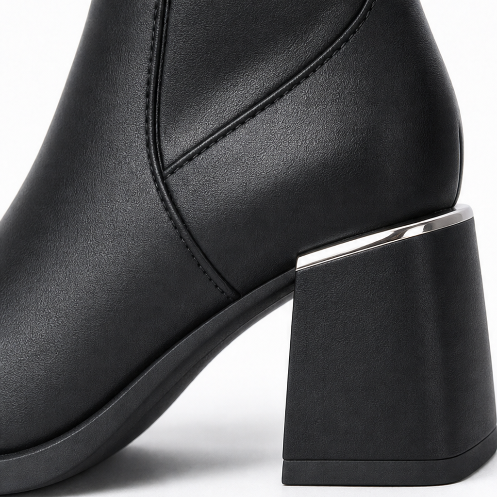 Botas Altas Elásticas Para Mujer | Tacón Bloque · SeemSeem