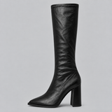 Damenstiefel bis zum Knie | hoher Absatz