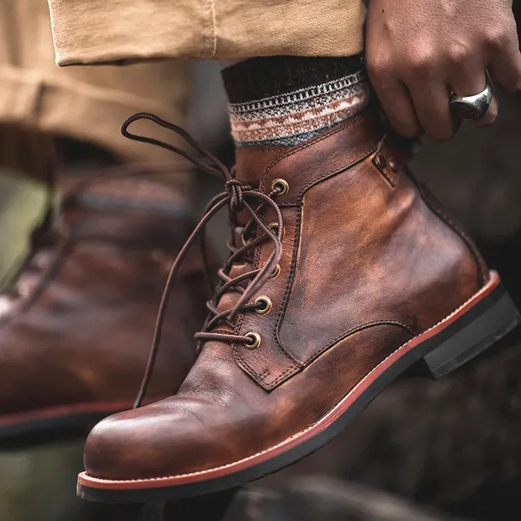 Botas Con Cordones Para Hombre | Piel · SeemSeem