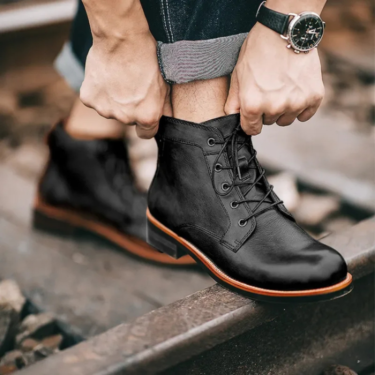 Botas Con Cordones Para Hombre | Piel · SeemSeem