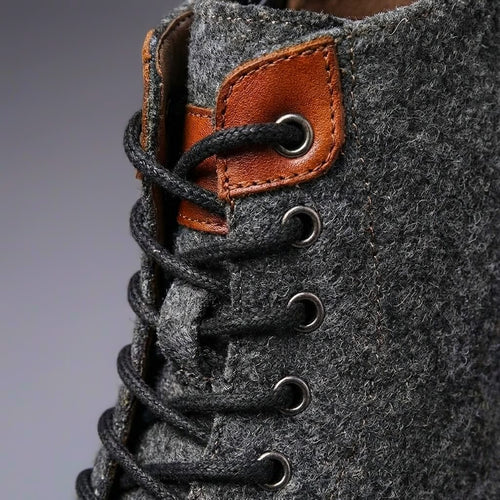 Botas Con Cordones Para Hombre | Punta De Piel · SeemSeem