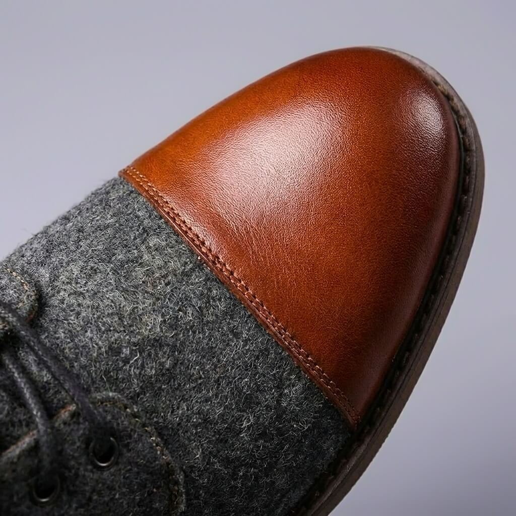 Botas Con Cordones Para Hombre | Punta De Piel · SeemSeem