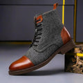Botas Con Cordones Para Hombre | Punta De Piel · SeemSeem