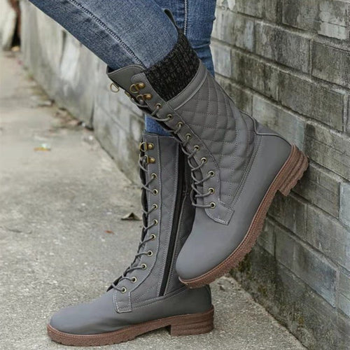 Botas Con Cordones Para Mujer | Caña Media · SeemSeem