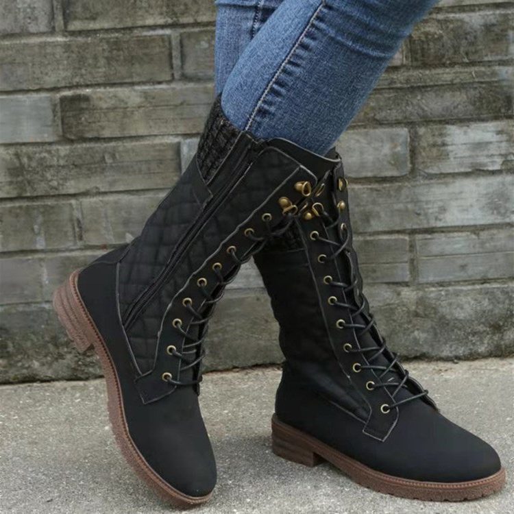 Botas Con Cordones Para Mujer | Caña Media · SeemSeem