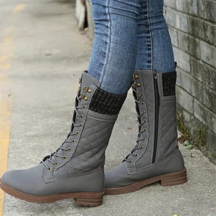 Botas Con Cordones Para Mujer | Caña Media · SeemSeem