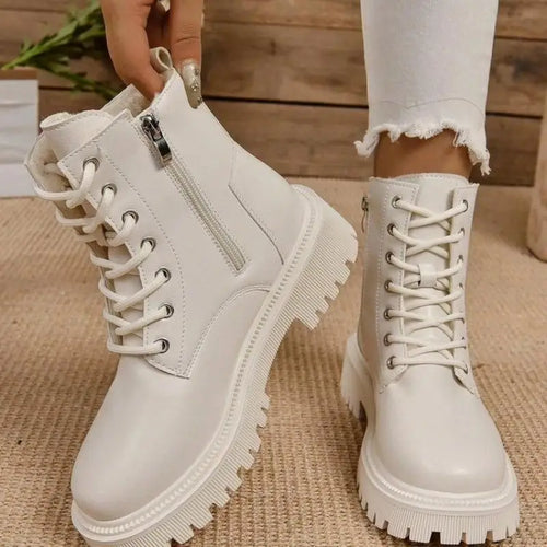 Botas Con Cordones Para Mujer | Forro Peluche · SeemSeem
