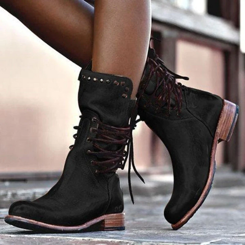 Botas Con Cordones Para Mujer | Tachuelas · SeemSeem