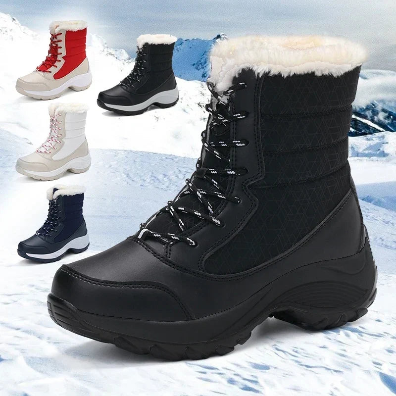 Botas De Nieve Con Cordones Para Mujer | Forro Peludo · SeemSeem