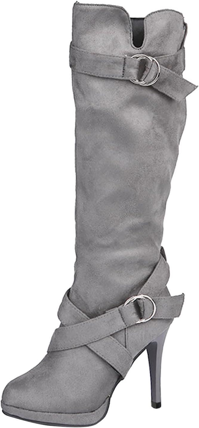 Botas De Tacón Alto Para Mujer | Con Hebilla · SeemSeem