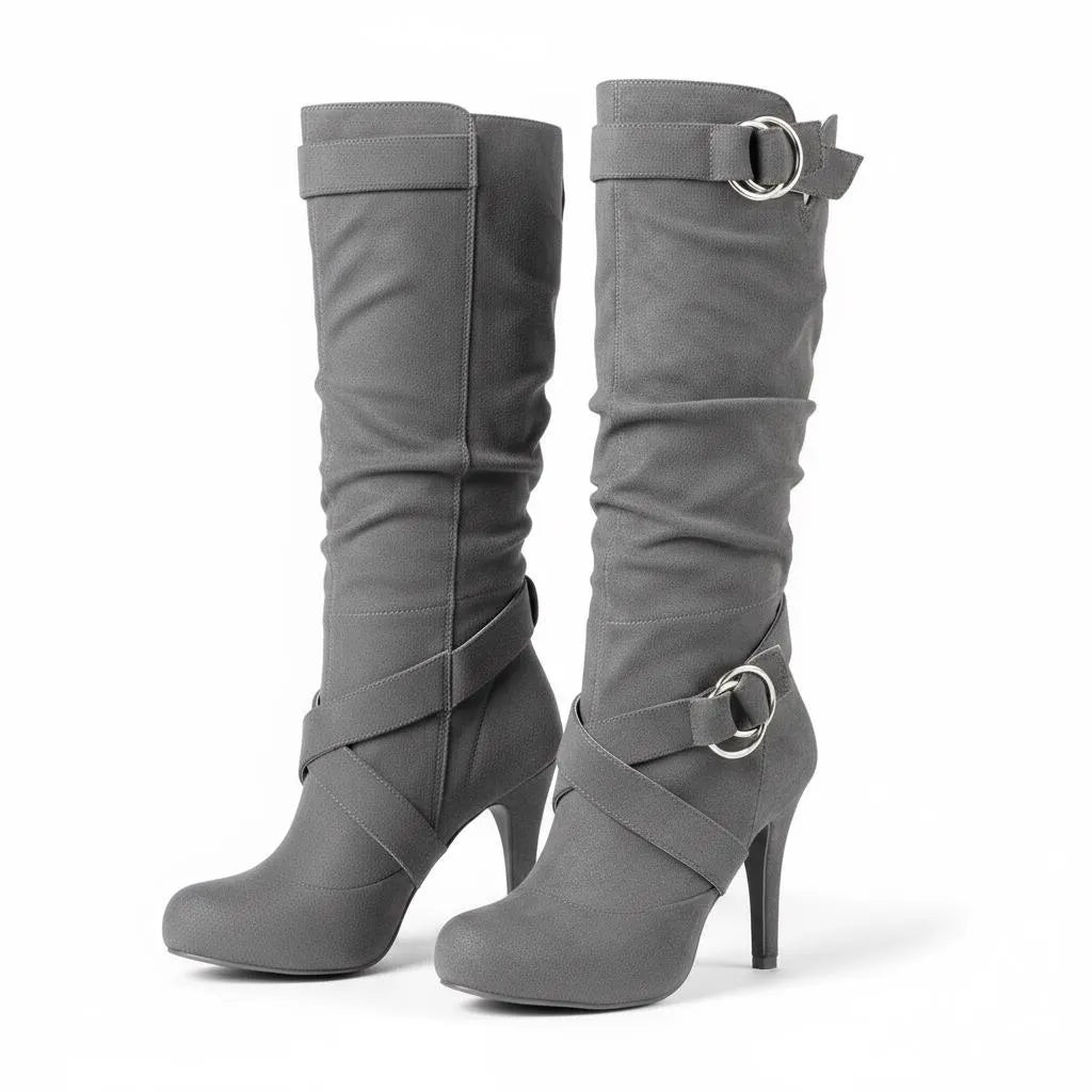 Botas De Tacón Alto Para Mujer | Con Hebilla · SeemSeem