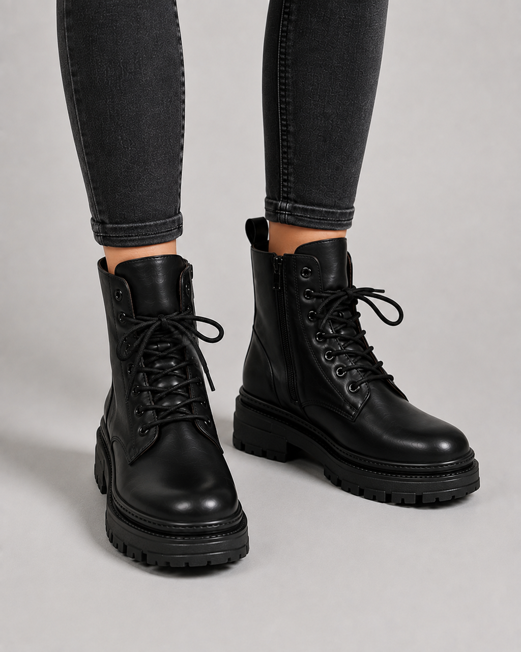 Botas Militares Con Cordones Para Mujer | Suela Track · SeemSeem