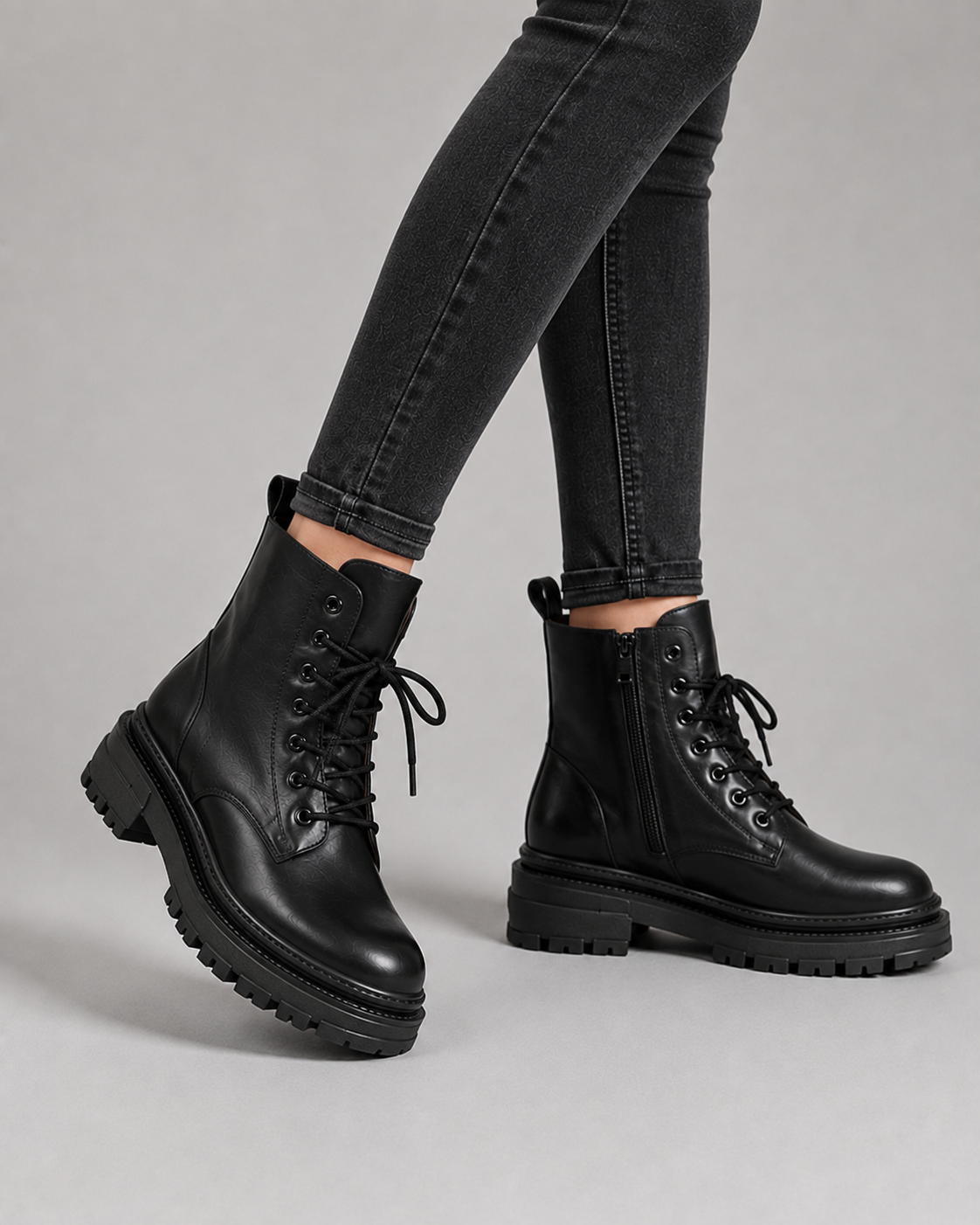 Botas Militares Con Cordones Para Mujer | Suela Track · SeemSeem