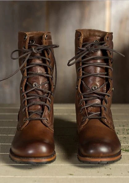 Botas Para Mujer Con Cordones | Puño Abatible -  Seem Seem 