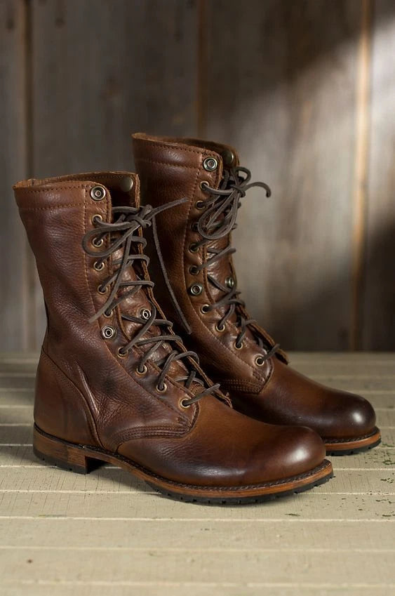 Botas Para Mujer Con Cordones | Puño Abatible -  Seem Seem 