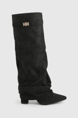 Botas Slouch de Ante Para Mujer | Punta Fina