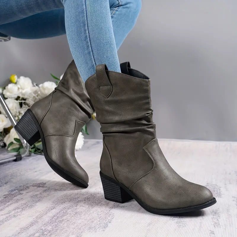 Botas Slouchy Para Mujer | Tacón Ancho · SeemSeem