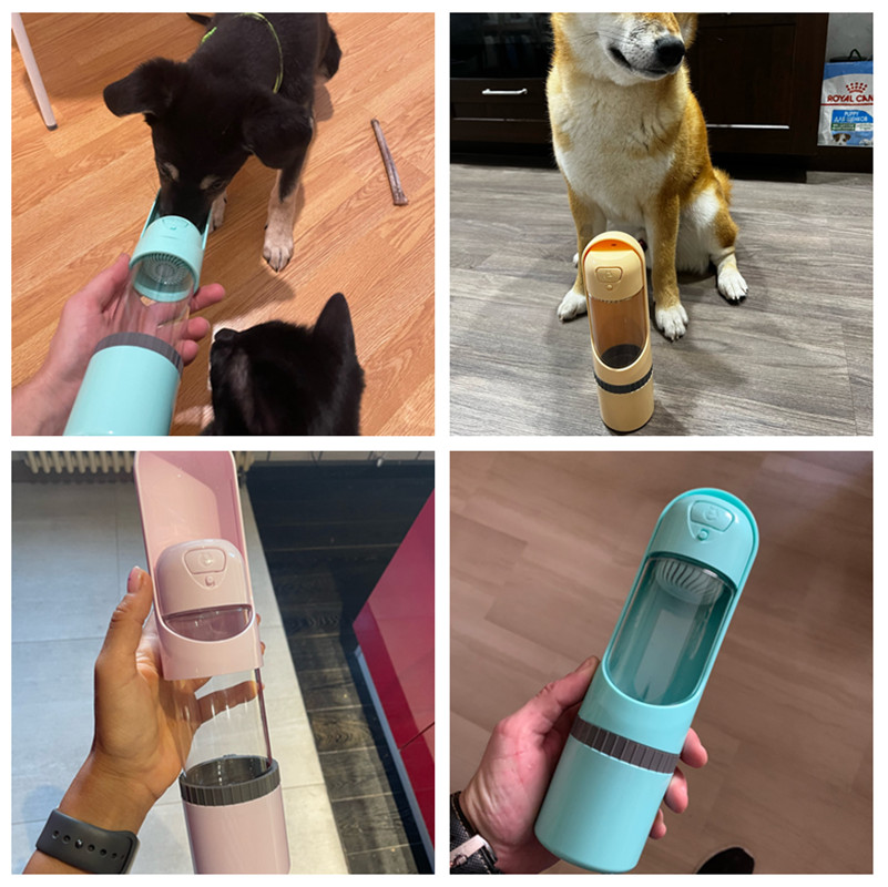 Botella De Agua Para Perros Portátil | Dispensador Plegable · SeemSeem