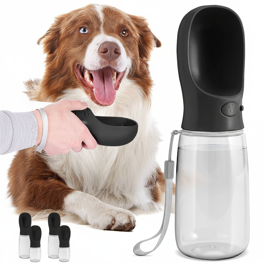 Botella De Agua Portátil Para Perros | Dispensador Integrado · SeemSeem