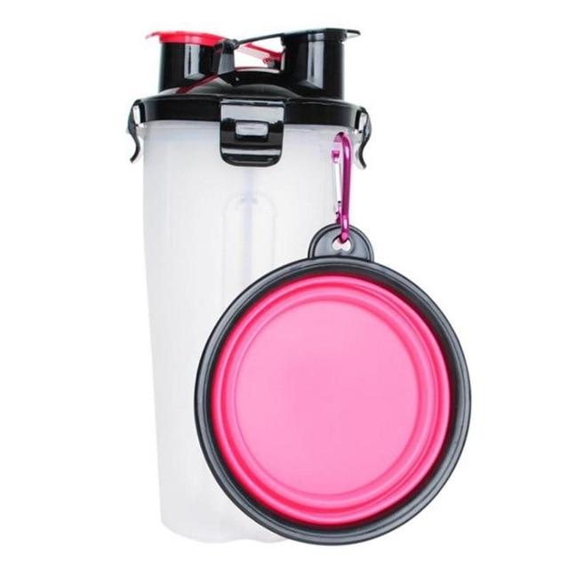 Botella De Viaje Para Perro 2 En 1 | Cuenco Plegable · SeemSeem