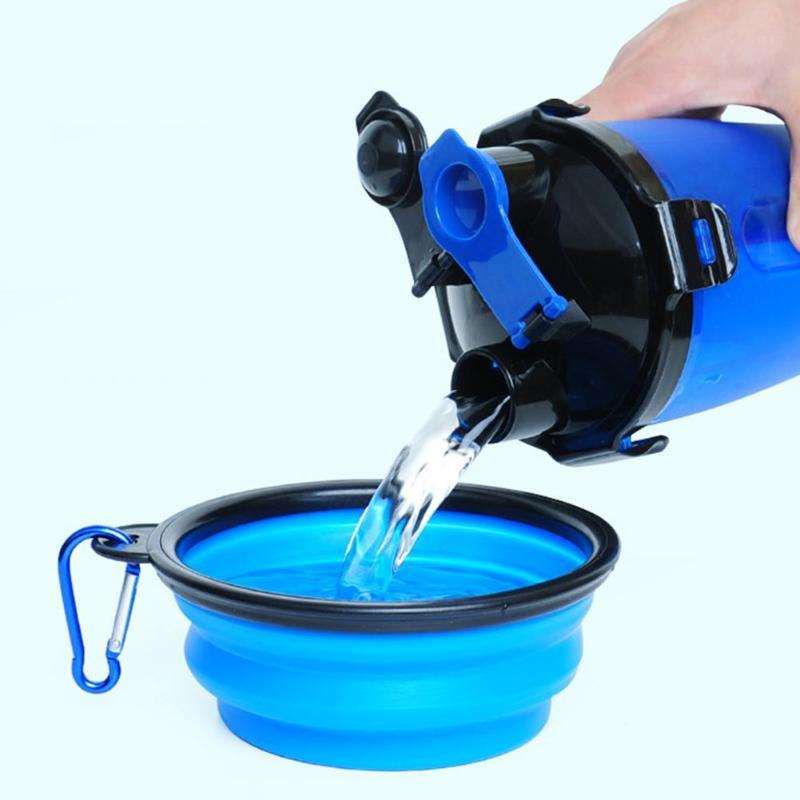 Botella De Viaje Para Perro 2 En 1 | Cuenco Plegable · SeemSeem