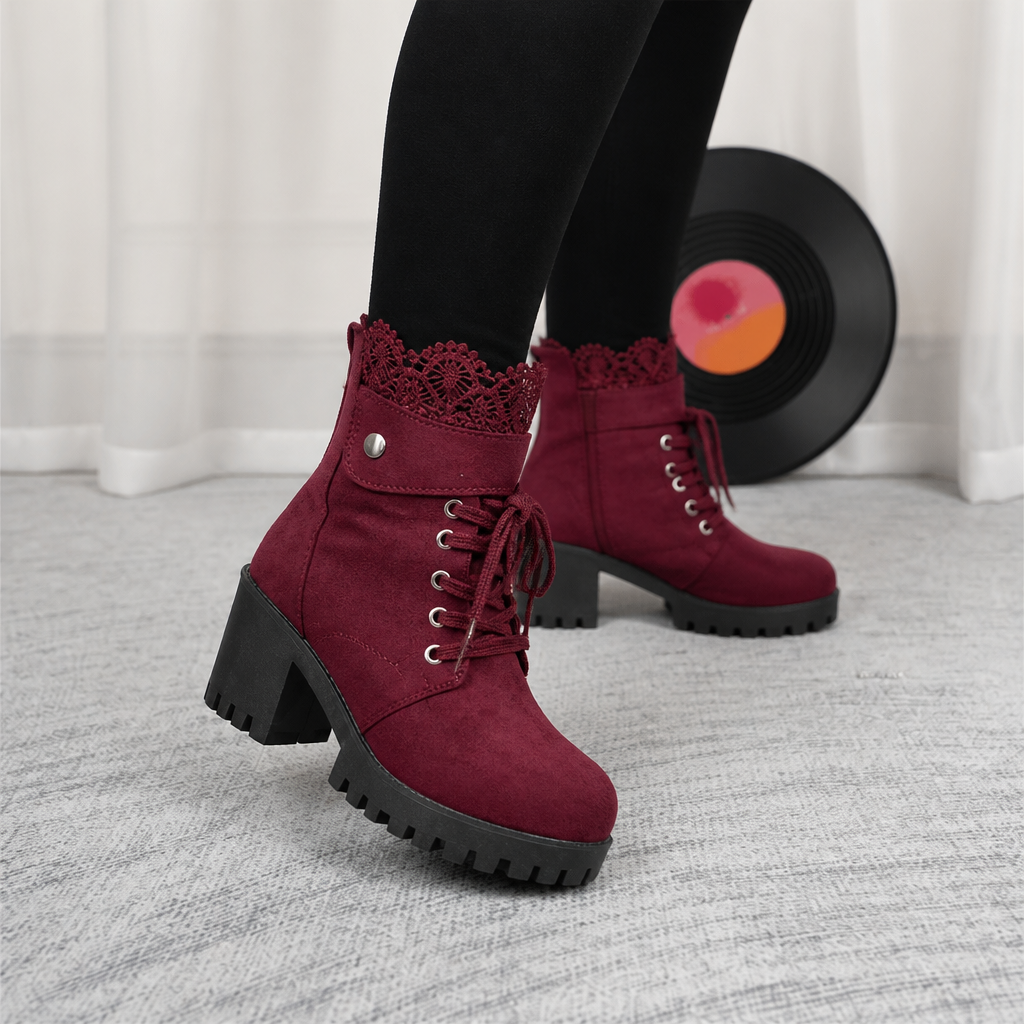 Botines Con Cordones Para Mujer | Detalle Encaje · SeemSeem