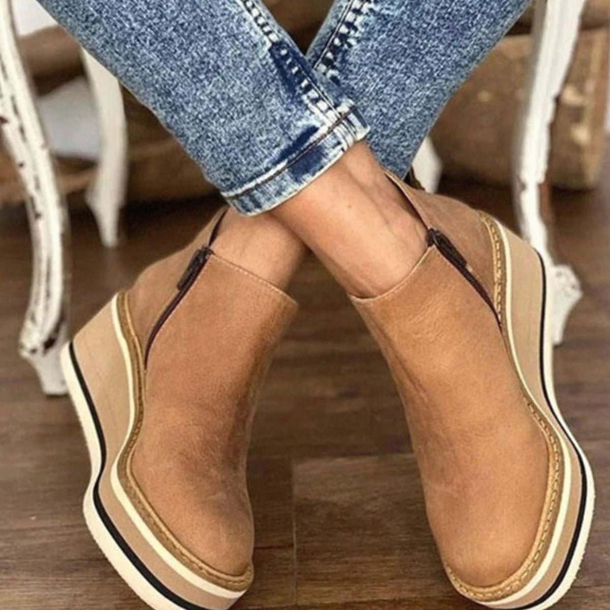 Botines Con Cuña Para Mujer | Plataforma · SeemSeem