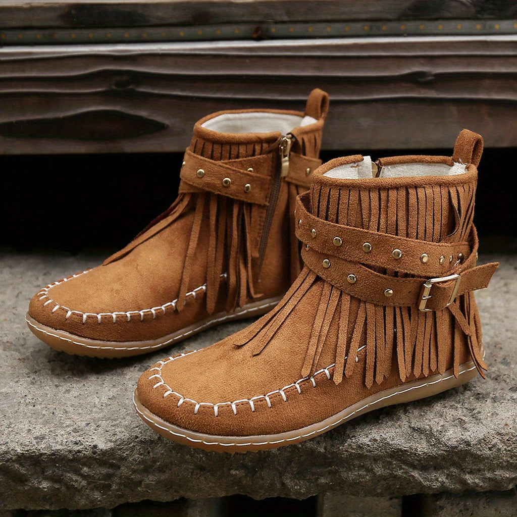 Botines Con Flecos Para Mujer | Ante · SeemSeem