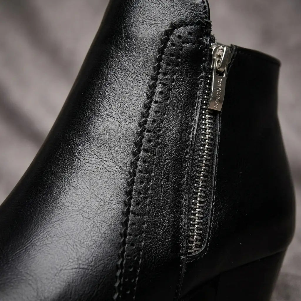 Botines Con Tacón Ancho Para Mujer | Cremallera Lateral · SeemSeem