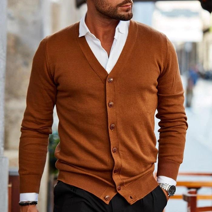 Cárdigan Con Botones Para Hombre | Punto Suave · SeemSeem
