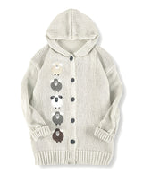 Cardigan da donna con cappuccio | Maglia pesante