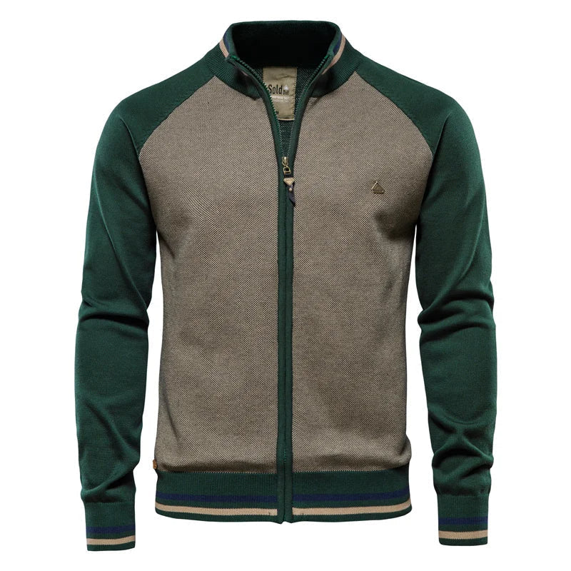 Cárdigan Con Cremallera Para Hombre | Cuello Alzado · SeemSeem
