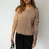 Cardigan à col pour femme | Boutons