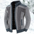 Cárdigan De Punto Con Cremallera Para Hombre | Cuello Alzado · SeemSeem