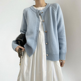 Gebreid vest voor dames | decoratieve knopen