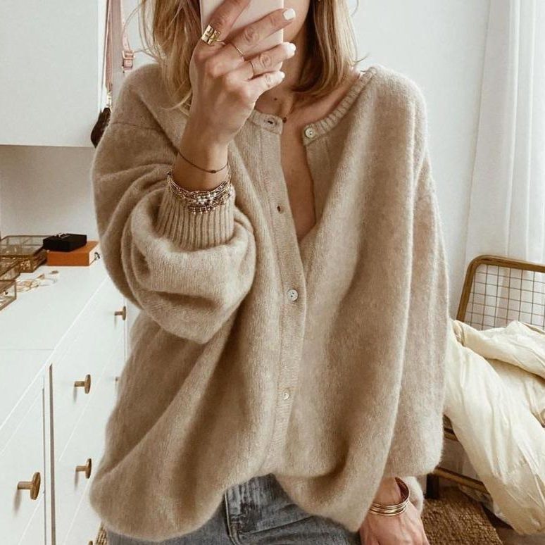 Cárdigan Oversized Para Mujer | Botones Frontales · SeemSeem
