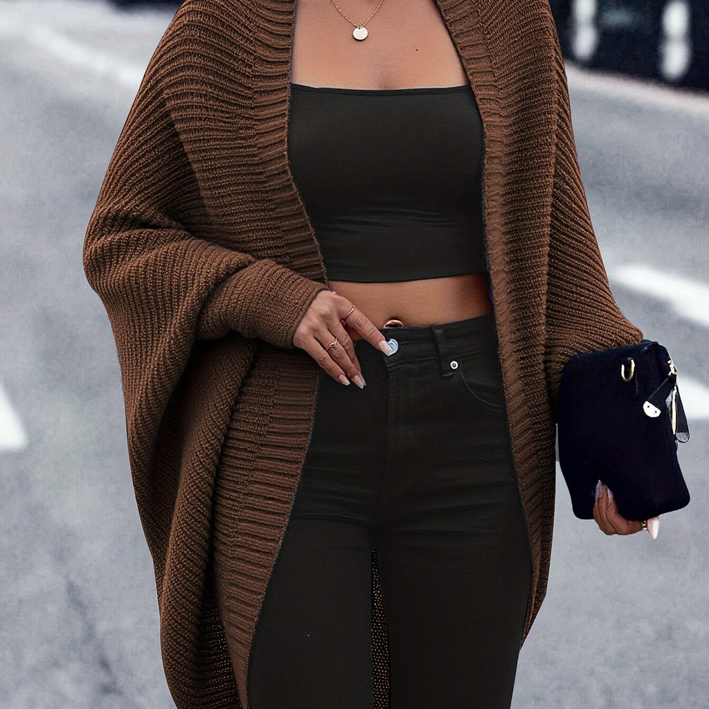 Cárdigan Oversized Para Mujer | Punto Acanalado · SeemSeem