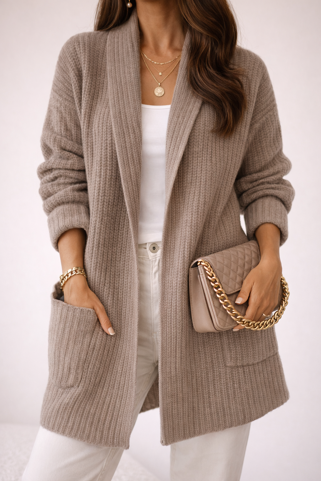 Cárdigan Oversized Para Mujer | Punto Acanalado · SeemSeem