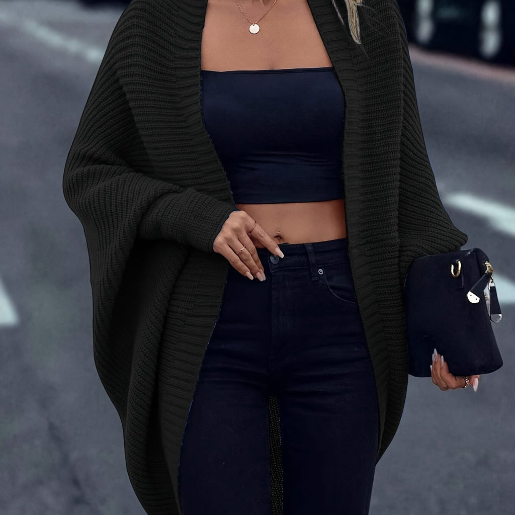 Cárdigan Oversized Para Mujer | Punto Acanalado · SeemSeem