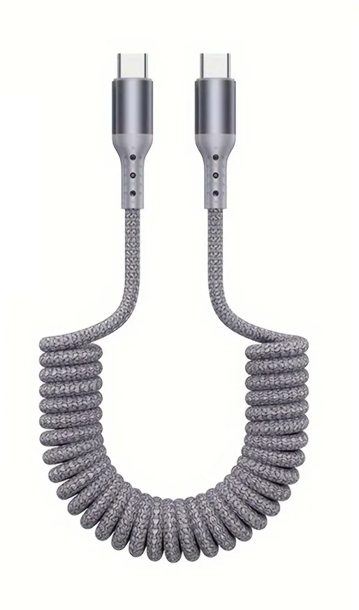 Cable De Carga USB-C | Extensible En Espiral · SeemSeem