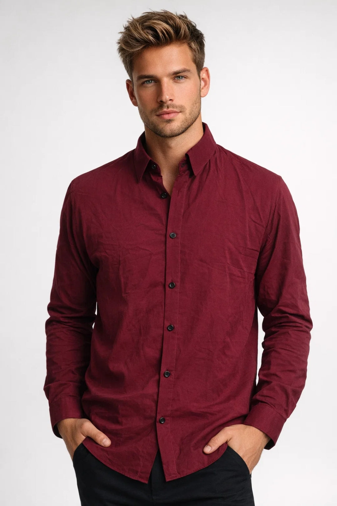 Camisa Clásica Para Hombre | Bolsillo Pecho · SeemSeem