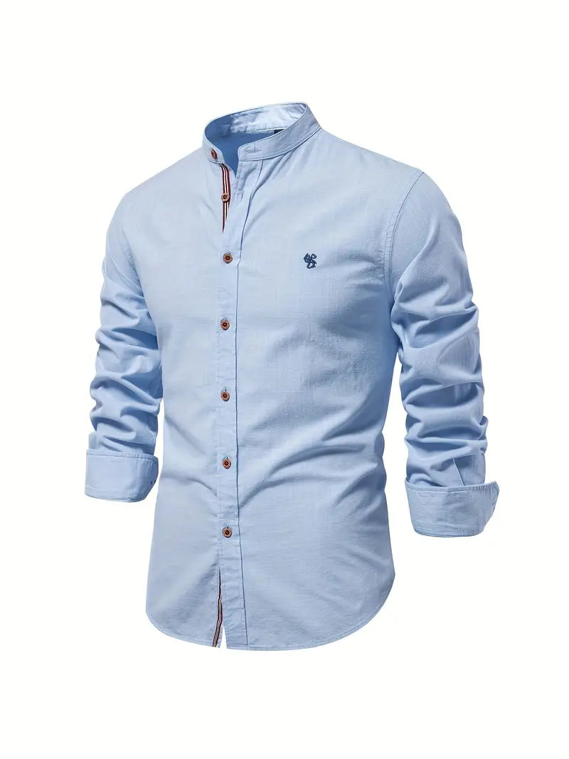 Camisa Clásica Para Hombre | Cuello Mao · SeemSeem