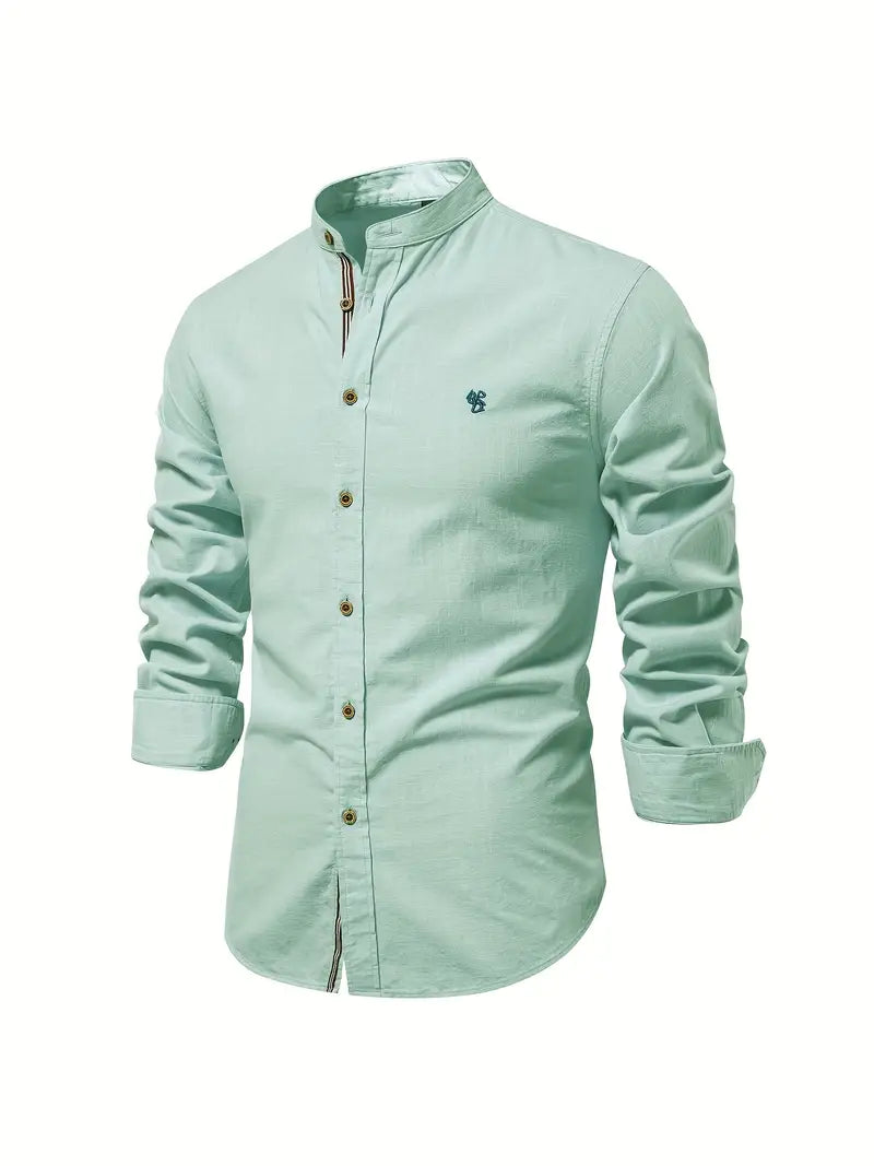 Camisa Clásica Para Hombre | Cuello Mao · SeemSeem