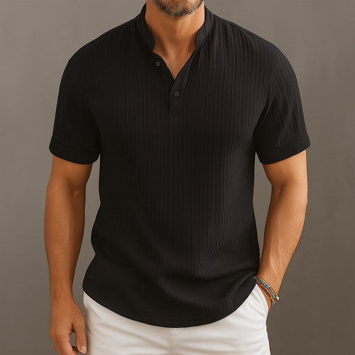 Camisa Henley Para Hombre | Cuello Mao · SeemSeem