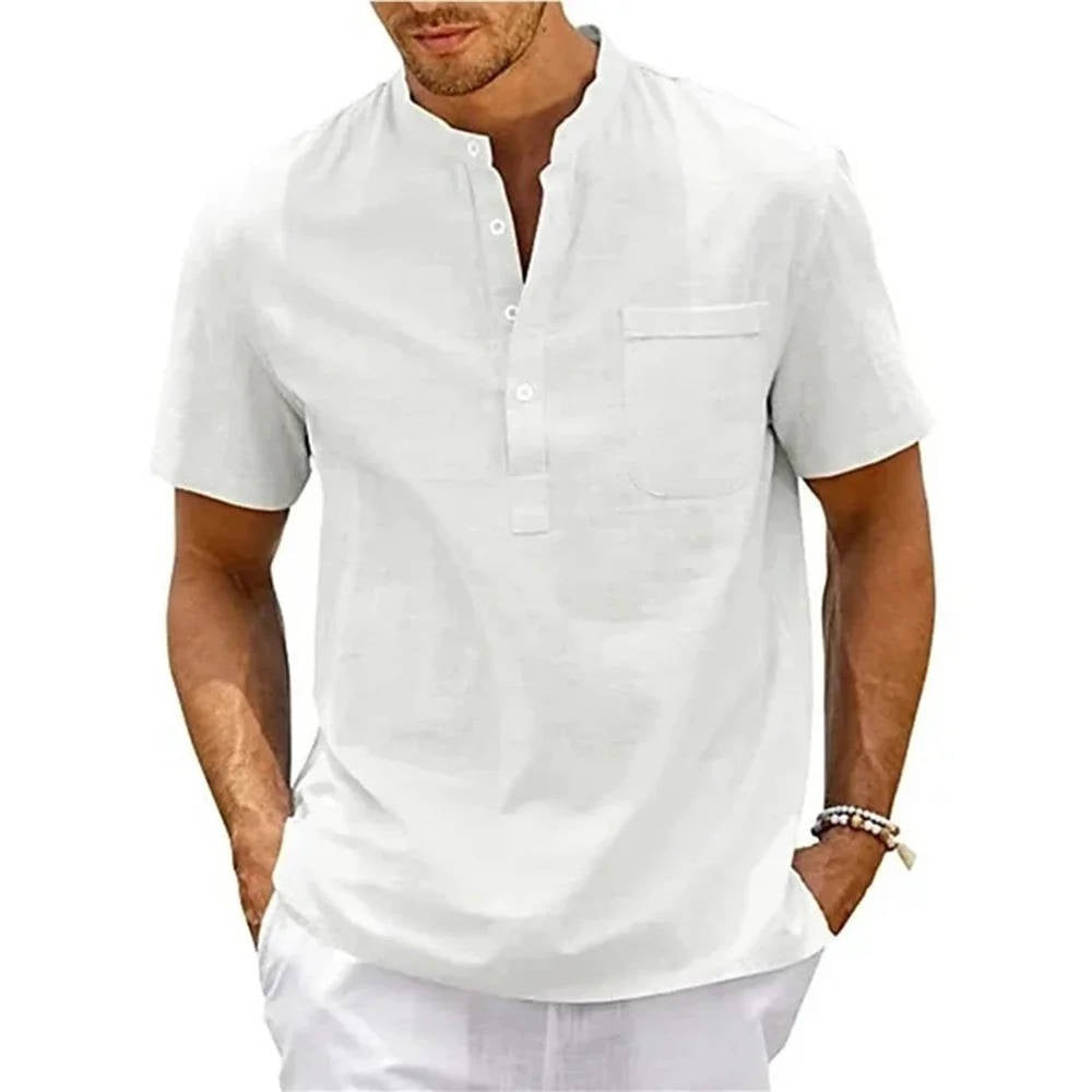 Camisa Henley Para Hombre | Cuello Mao · SeemSeem