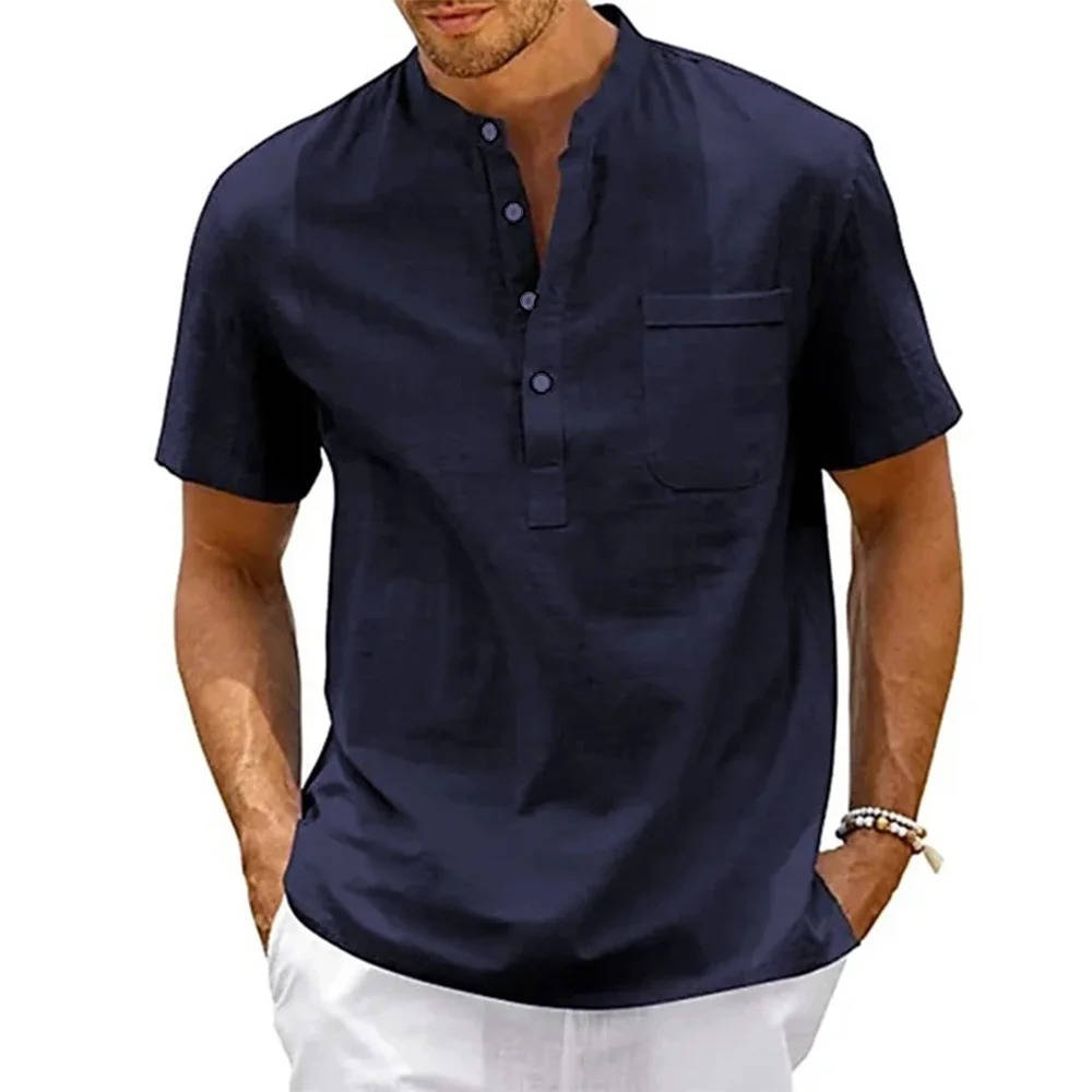 Camisa Henley Para Hombre | Cuello Mao · SeemSeem