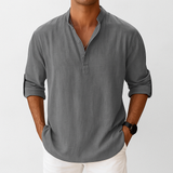 Henley-shirt voor heren | Linnen