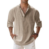 Camisa Henley Para Hombre | Manga Larga