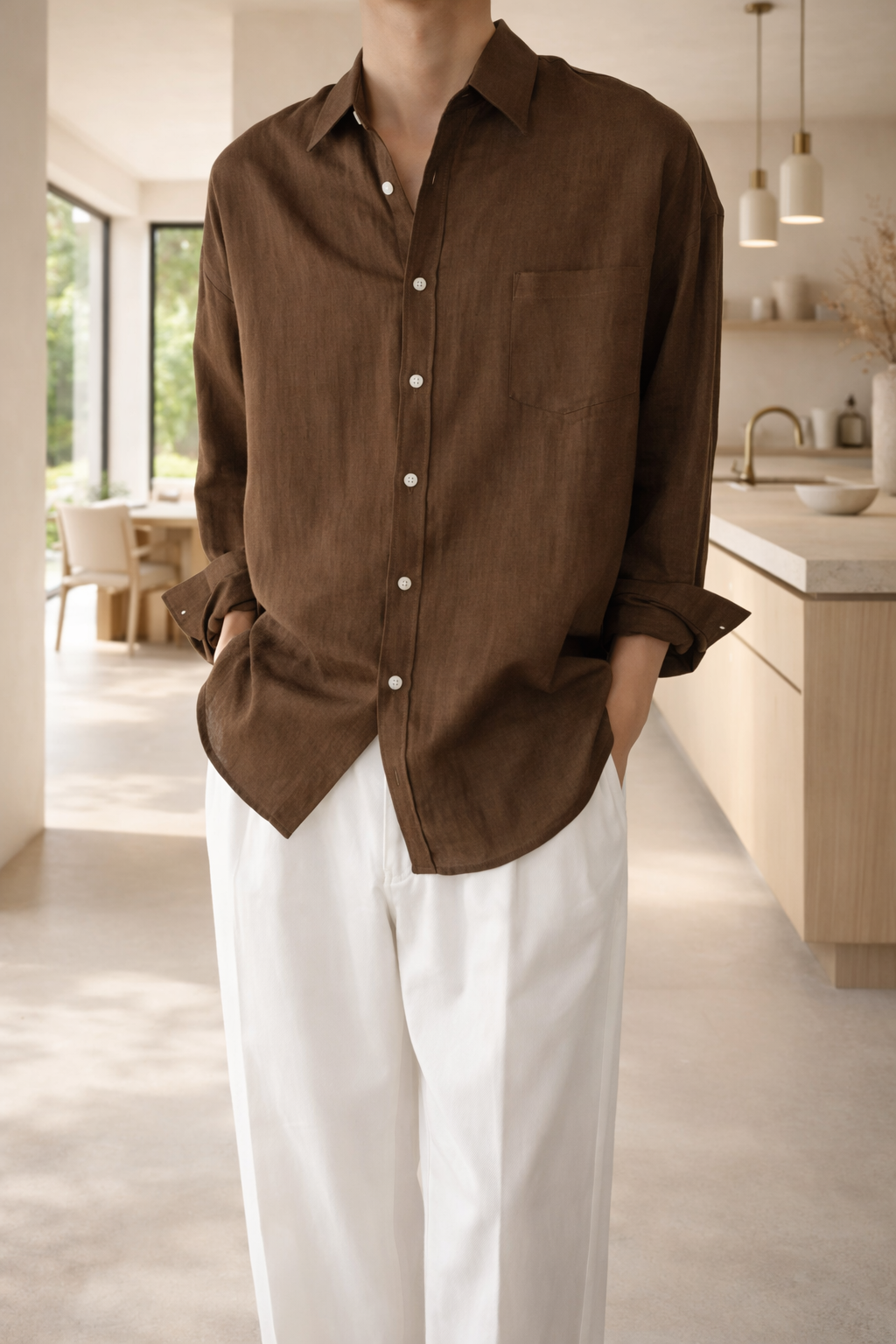 Camisa Oversized Para Hombre | Lino · SeemSeem