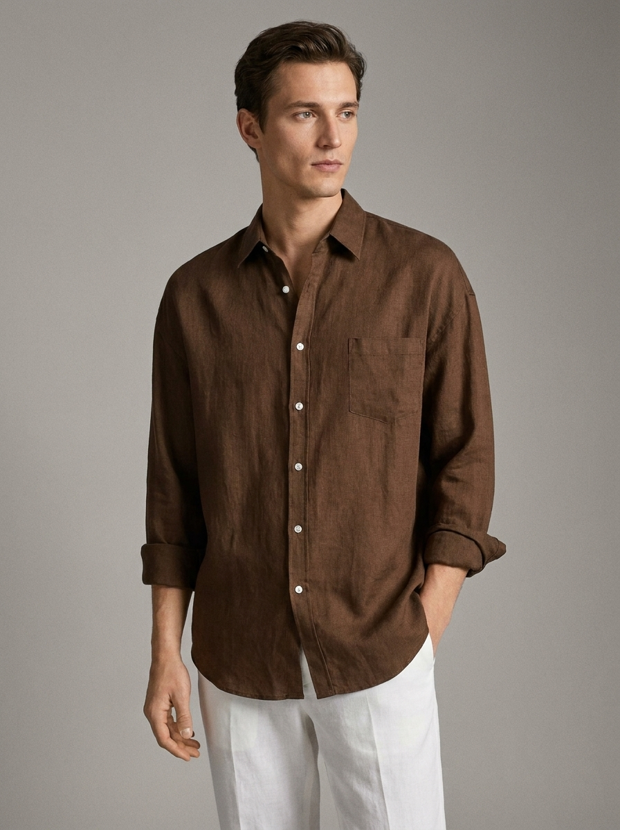Camisa Oversized Para Hombre | Lino